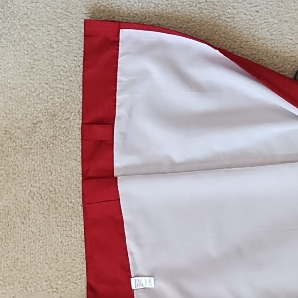 Final Price Panel Curtains 84 x 48 Inches Each Panel World Market Raspberry Red - Picture 4 of 8